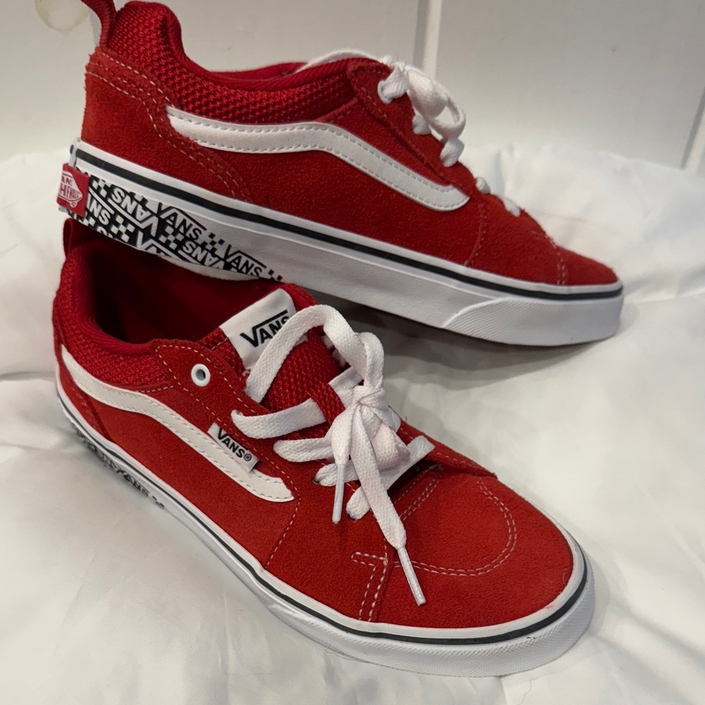 Vans Shoes 👟 Kids Size 4.5 ~ Red and White